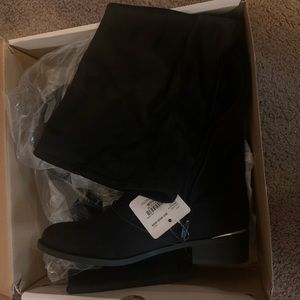 Black knee high boots